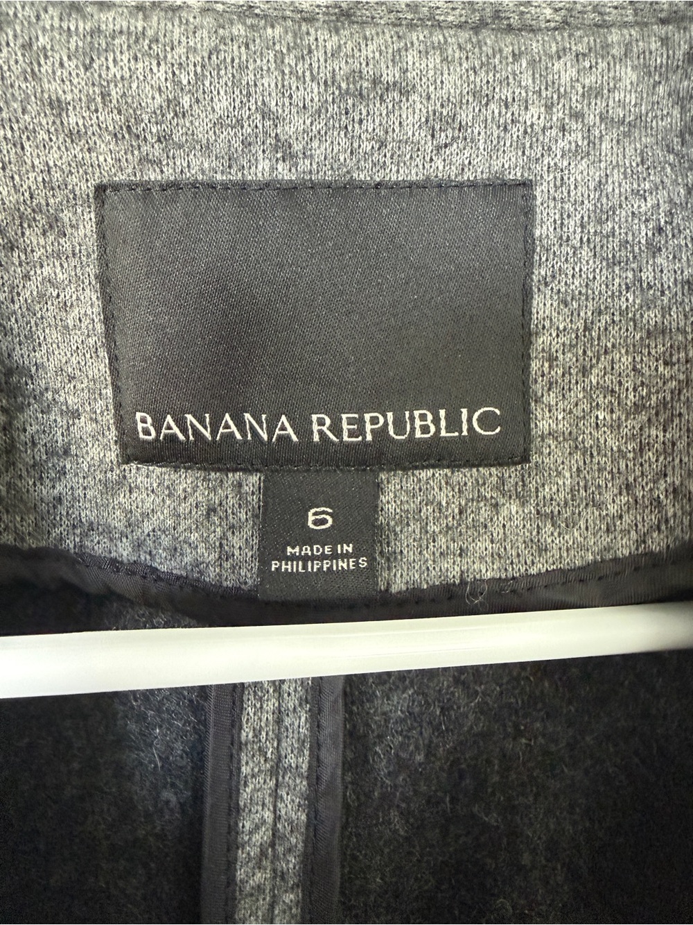 Banana Republic Women's Gray Wool Blend Blazer Coat Boyfriend Blazer Size 6 - Picture 2 of 7